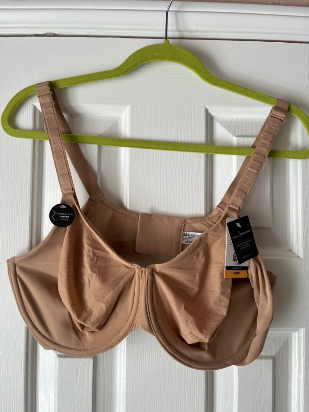 Wacoal Shape Revelation Uneven Underwire Bra in Nude 40DD